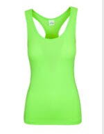 Canottiera donna made in italy racerback vesti verde fluo