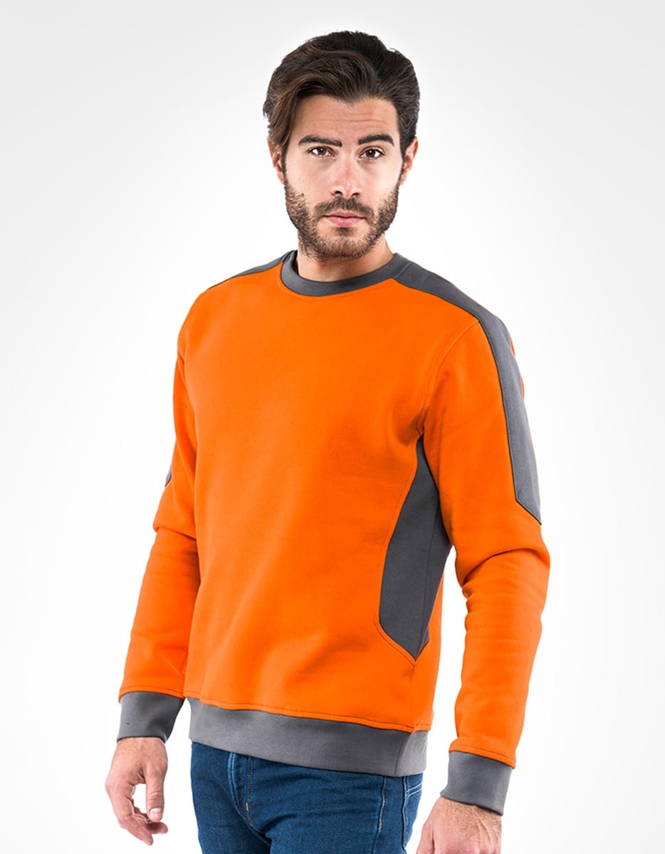 Felpa lavoro giorocollo bicolore line socim