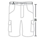 Schema taglie pantaloni corti Muroa Socim