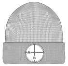 Misure cappellino invernale con patch tonda