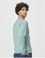 Felpa girocollo in french terry black spider lato