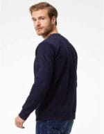 Felpa girocollo in french terry black spider blu retro