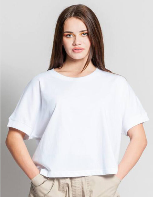 Maglia oversize donna manica corta made in italy - immagine 2