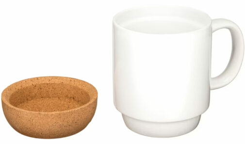 Tazza in ceramica con base separabile in sughero - immagine 2