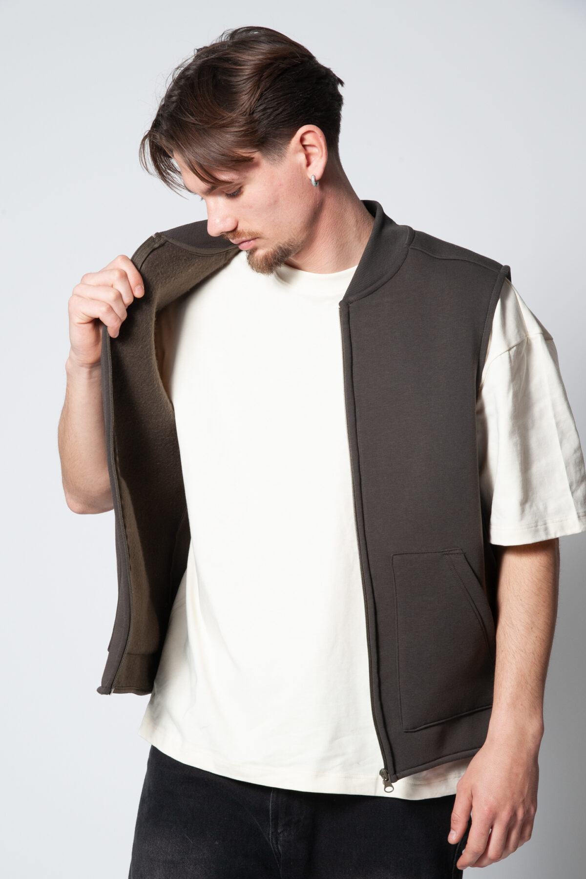 Gilet in felpa soft made in italy - immagine 3