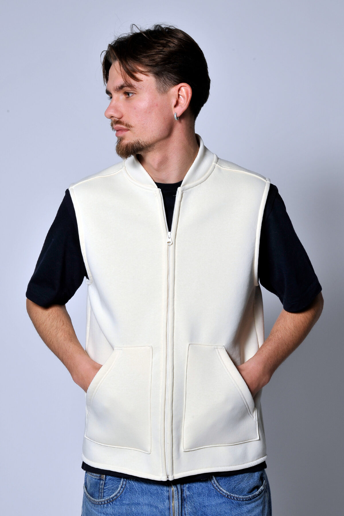 Gilet in felpa soft made in italy - immagine 4