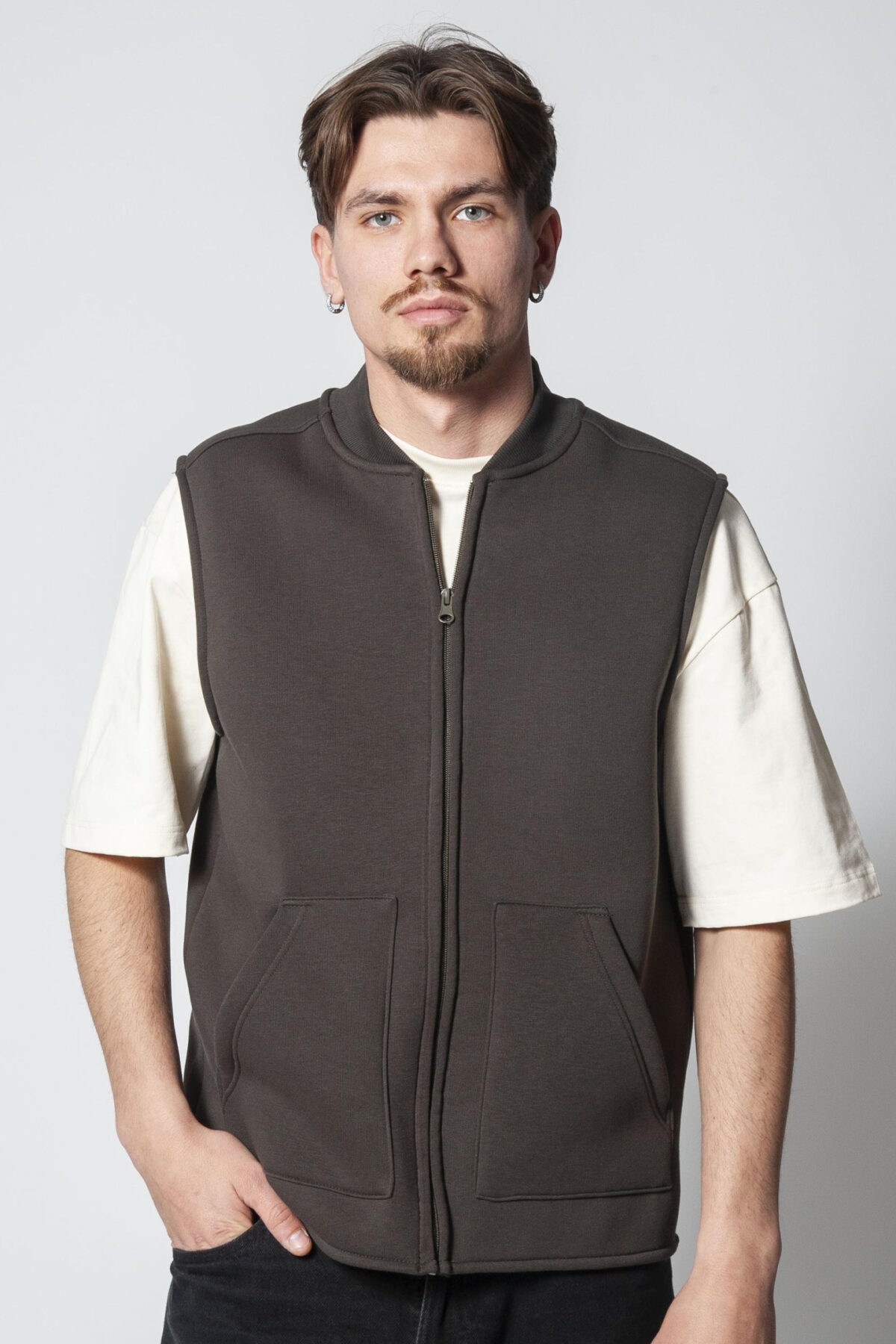Gilet in felpa soft made in italy - immagine 2