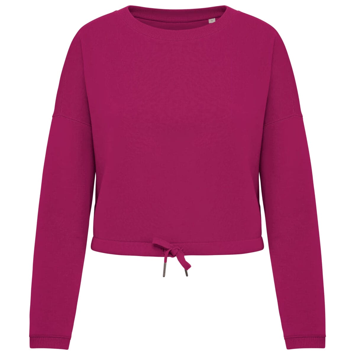 Felpa girocollo donna oversize ecosostenibile taglio crop - immagine 8