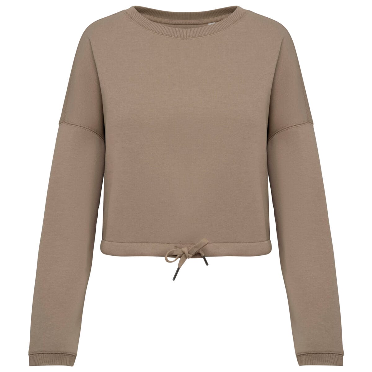 Felpa girocollo donna oversize ecosostenibile taglio crop - immagine 12