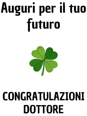 Quadrifoglio auguri dottore