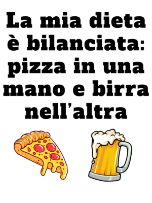 Dieta bilanciata pizza e birra